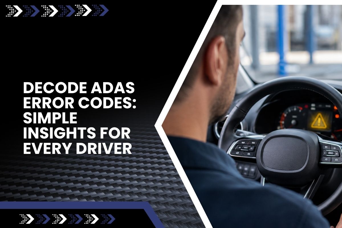 Driver viewing ADAS error codes on a vehicle dashboard