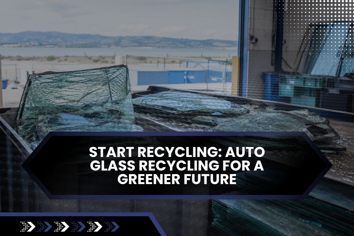 Auto glass recycling process for damaged windshield glass in Vallejo