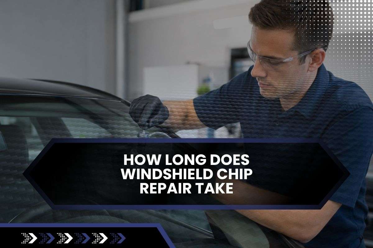 Technician completing a windshield chip repair