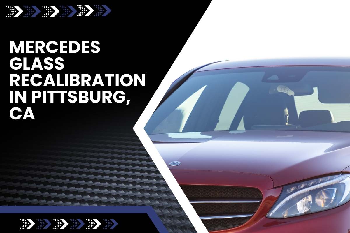 Luxury vehicle undergoing windshield sensor calibration in Pittsburg