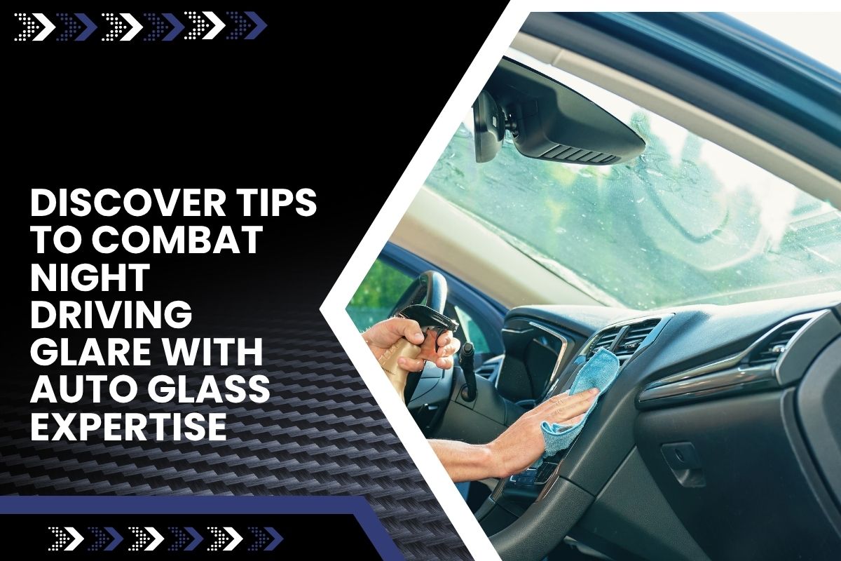 Clean auto glass reducing night driving glare on the road
