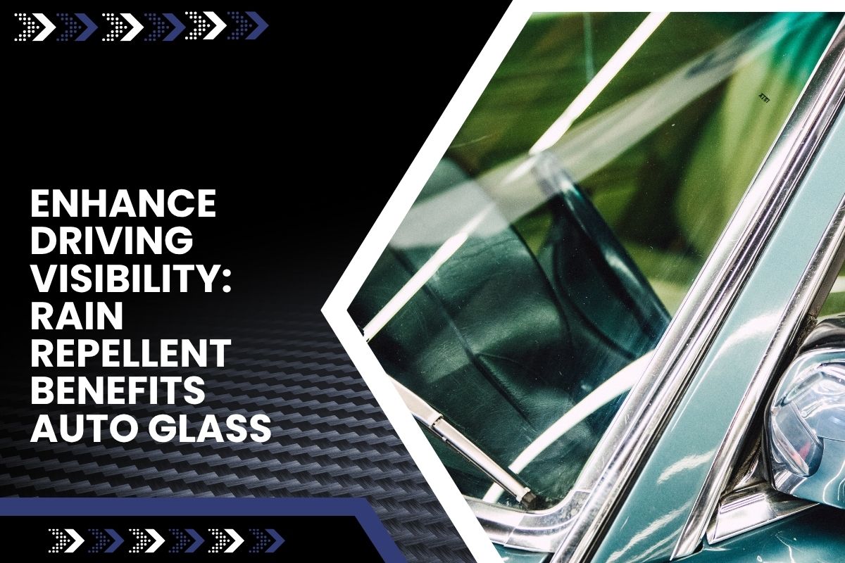 Applying rain repellent to auto glass for improved visibility