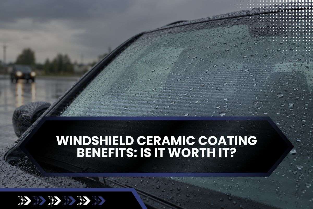 Ceramic coating applied to a windshield for improved water beading
