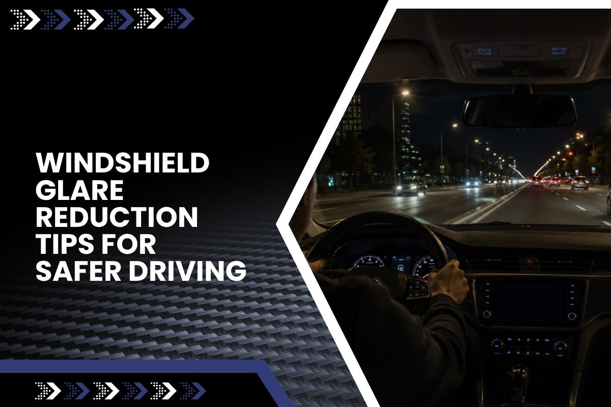 Windshield glare reduction for safer night driving