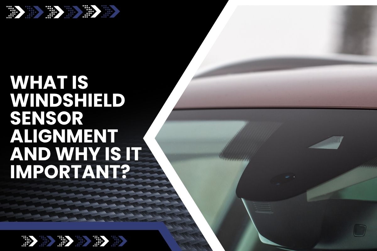 Technician performing windshield sensor alignment check