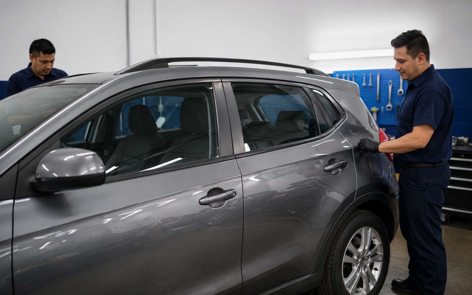 Replaced side window on an SUV in San Mateo, CA